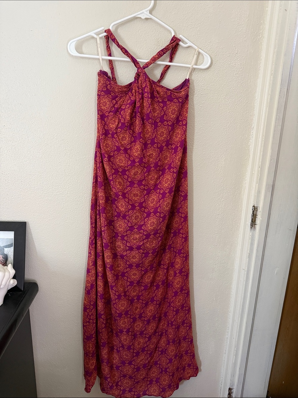 Ella moss tie neck maxi dress